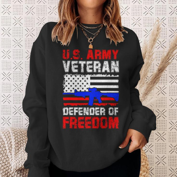 Veteran Vets Us Army Veteran Defender Of Freedom Fathers Veterans Day 4 Veterans Sweatshirt Gifts for Her