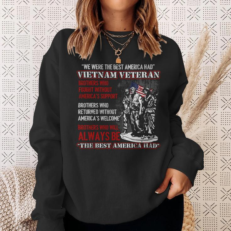 Veteran Vets Vietnam Veteran The Best America Had Proud 8 Veterans Sweatshirt Gifts for Her