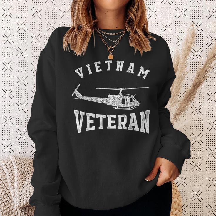 Vietnam Veteran Veterans Military Helicopter Pilot Sweatshirt Gifts for Her