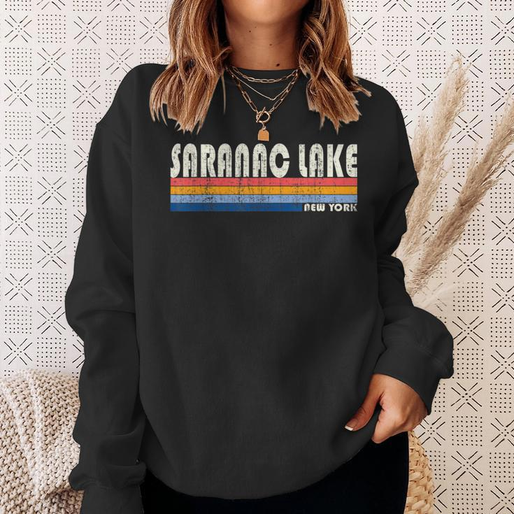 Vintage 70S 80S Style Saranac Lake Ny Sweatshirt Gifts for Her