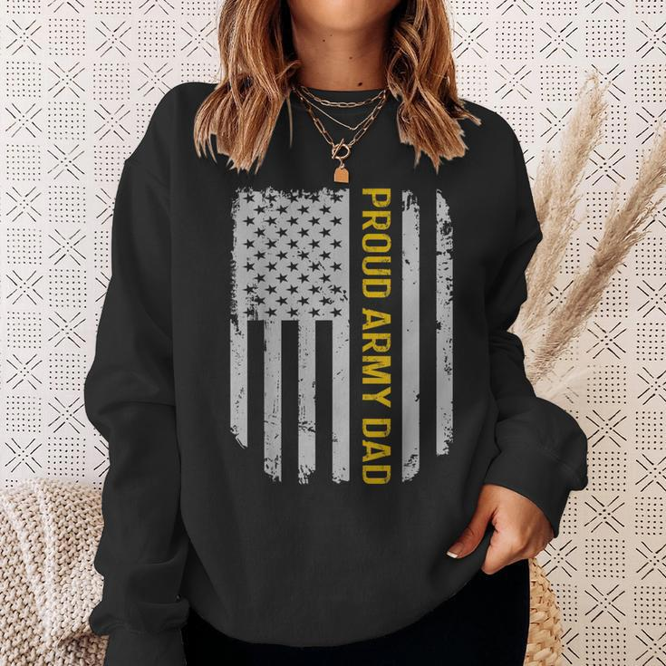 Vintage American Flag Proud Army Dad Fathers Day Gift Sweatshirt Gifts for Her
