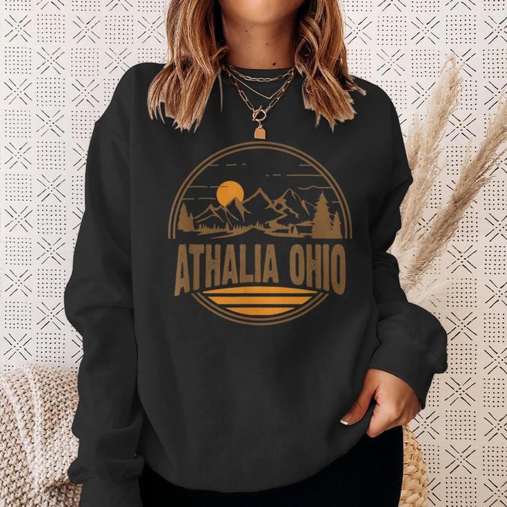 Vintage Athalia Ohio Mountain Hiking Souvenir Print Sweatshirt Gifts for Her