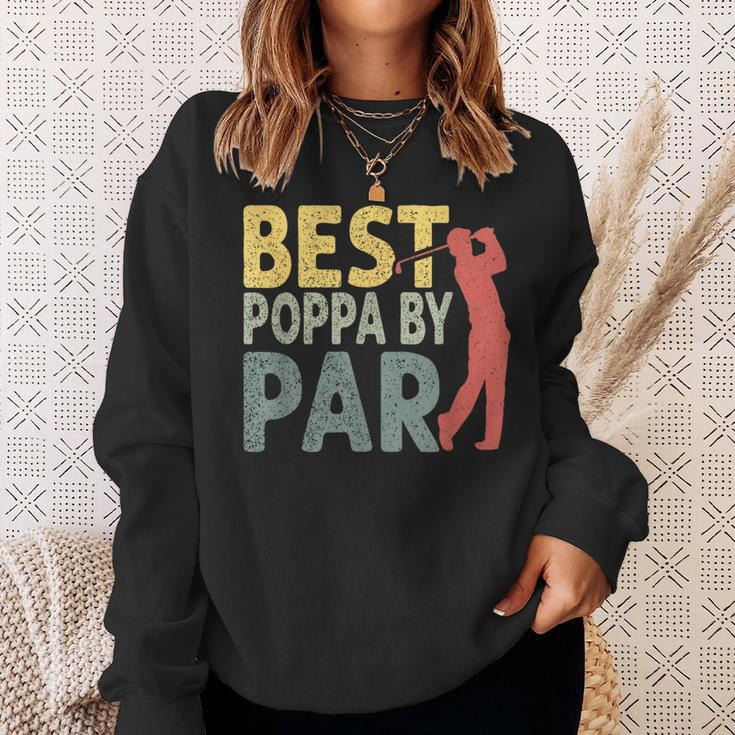 Vintage Fathers Day Best Poppa By Par Golf Gifts For Dad Sweatshirt Gifts for Her