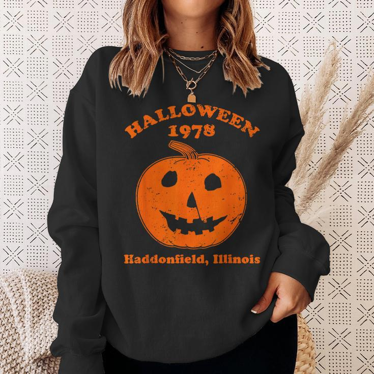 Vintage Halloween 1978 Pumpkin Haddonfield Illinois Sweatshirt Gifts for Her