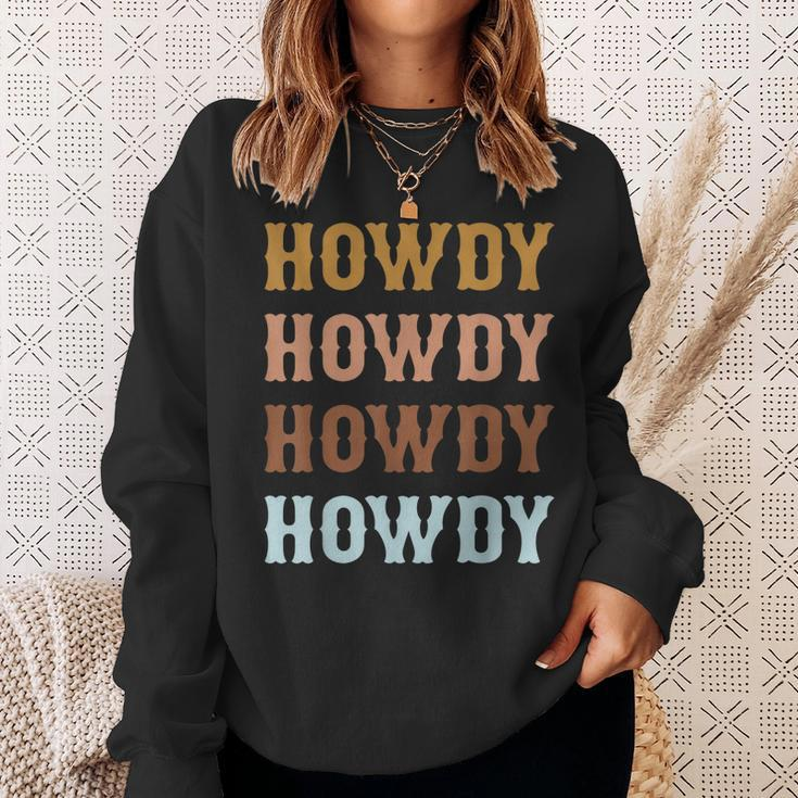 Vintage Howdy Rodeo Western Cowboy Country Cowgirl Sweatshirt Gifts for Her