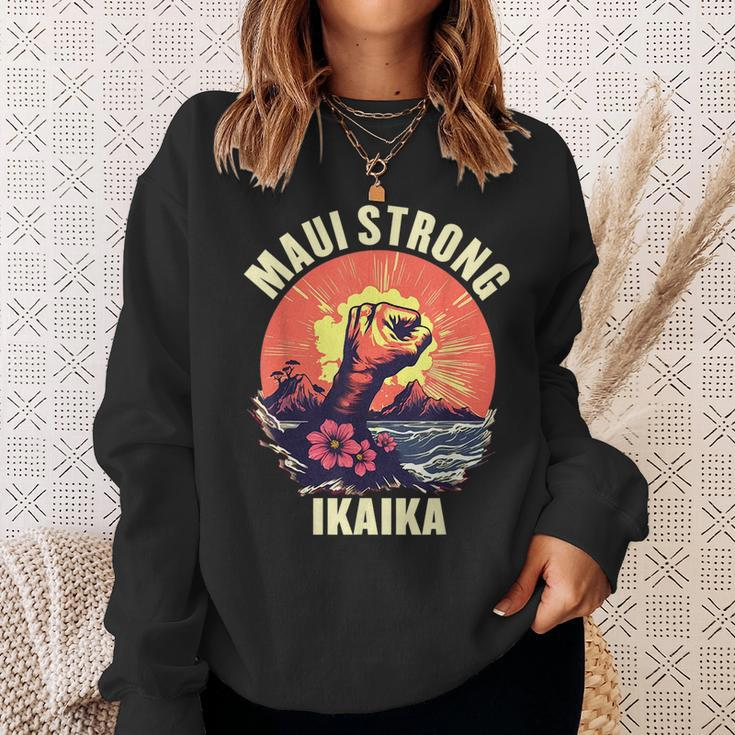 Vintage Ikaika Strong Maui Hawaii Island I Love Hawaii Sweatshirt Gifts for Her