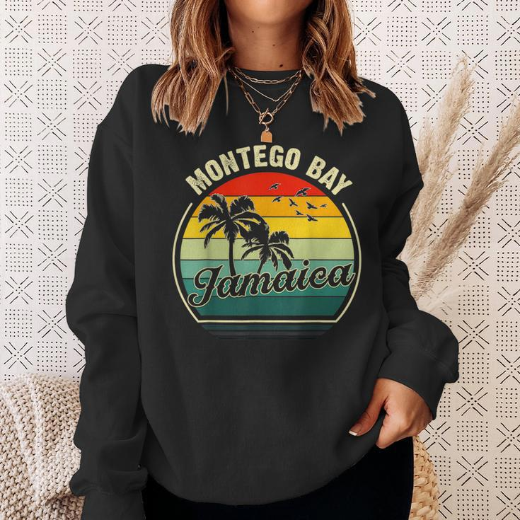 Vintage Montego Bay Beach Jamaica Summer Vacation Sunset Vacation Funny Gifts Sweatshirt Gifts for Her