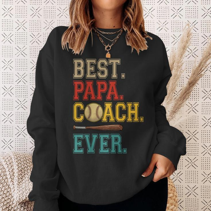 Vintage Papa Coach Ever Costume Baseball Player Coach Sweatshirt Gifts for Her