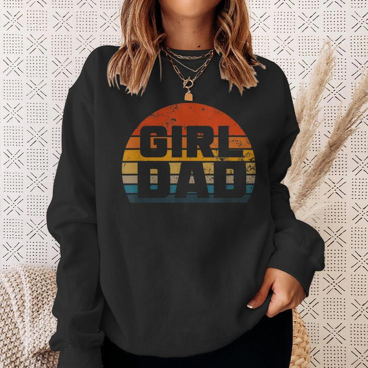 Vintage Proud Father Of Girl Dad Girl Dad For Men Sweatshirt Gifts for Her
