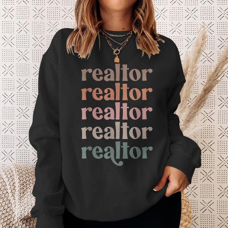 Vintage Realtor Stacked Realtor Life Real Estate Agent Life Sweatshirt Gifts for Her