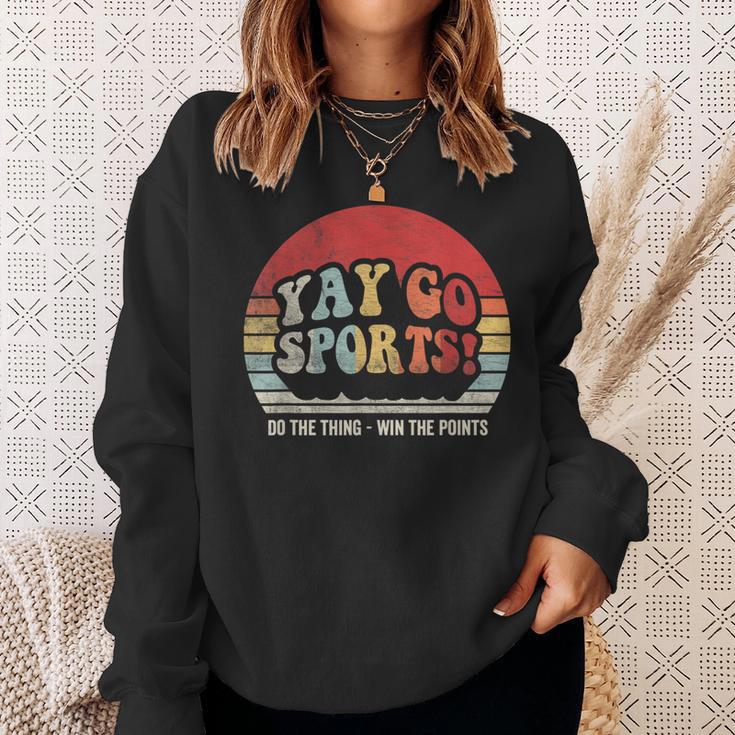 Vintage Retro Yay Go Sports Sports Sweatshirt Gifts for Her