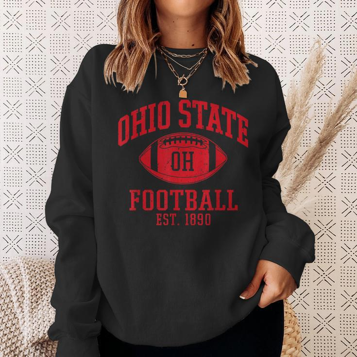 Vintage State Of Ohio Columbus Varsity Style Football Gift Sweatshirt Gifts for Her
