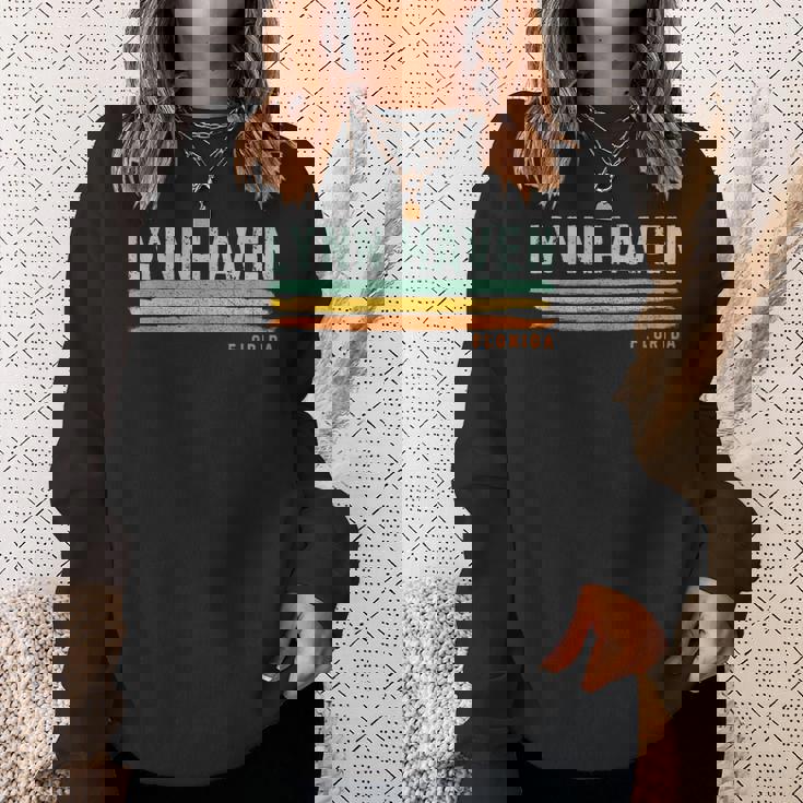 Vintage Stripes Lynn Haven Fl Sweatshirt Gifts for Her