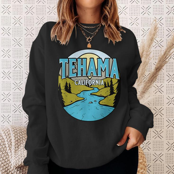Vintage Tehama California River Valley Souvenir Print Sweatshirt Gifts for Her