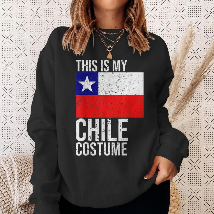Vintage This Is My Chile Flag Costume Design For Halloween Chile Funny Gifts Sweatshirt Gifts for Her