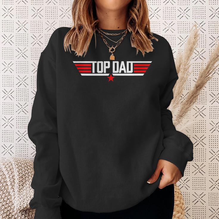 Vintage Top Dad 80S Father Air Humor Gun Fathers Day Sweatshirt Gifts for Her