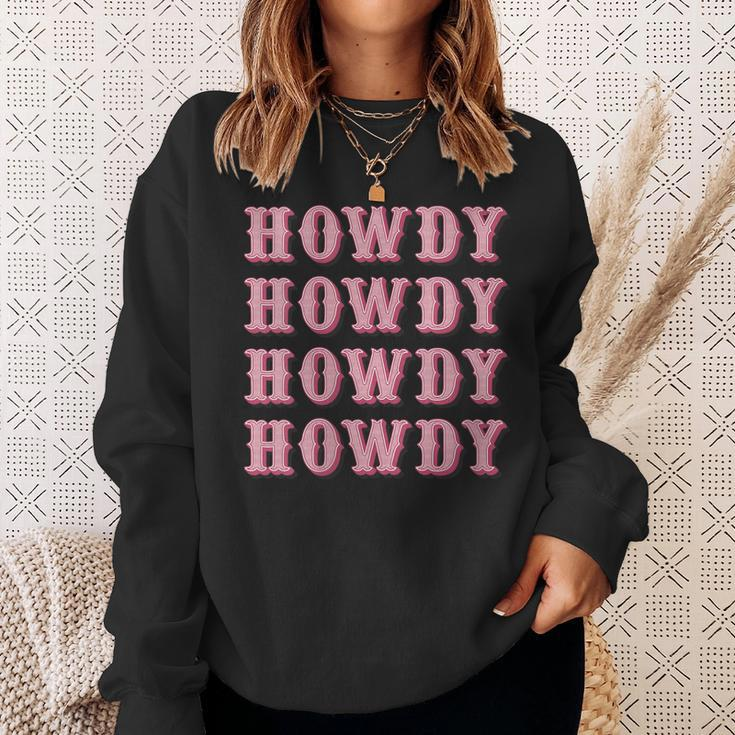 Vintage White Cowgirl Howdy Rodeo Western Country Southern Gift For Womens Sweatshirt Gifts for Her