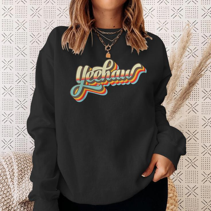 Vintage Yeehaw Cowboy Western Country Space Cowgirl Sweatshirt Gifts for Her