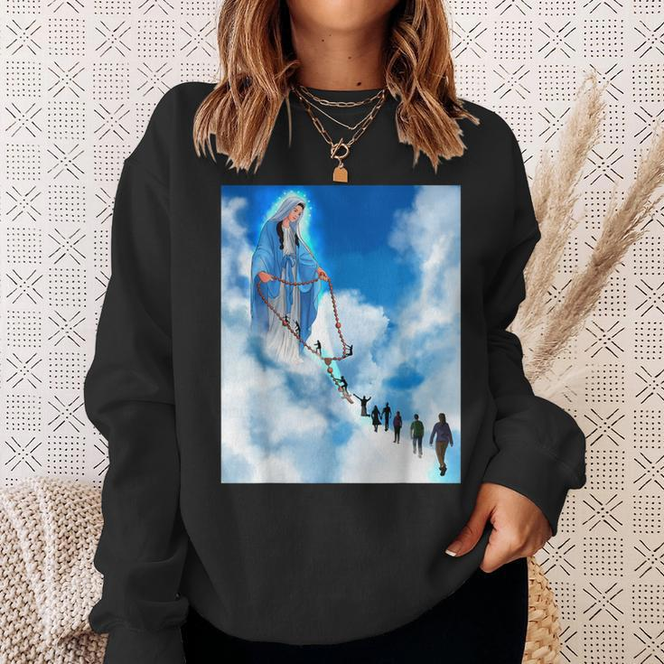 Virgin Mary Catholic Church Santa Inmaculada Virgen Maria Sweatshirt Gifts for Her