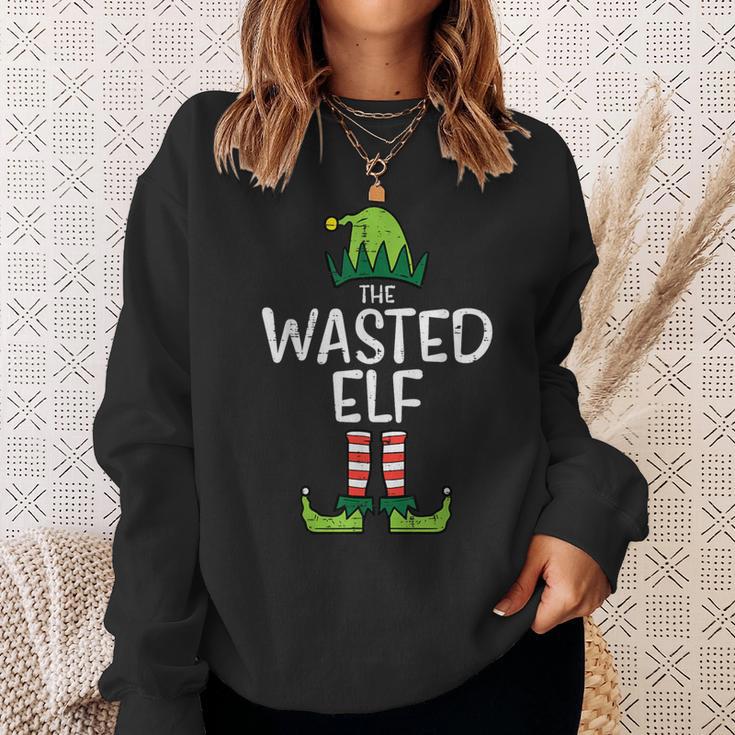 Wasted Elf Xmas Pjs Matching Christmas Pajamas For Family Sweatshirt