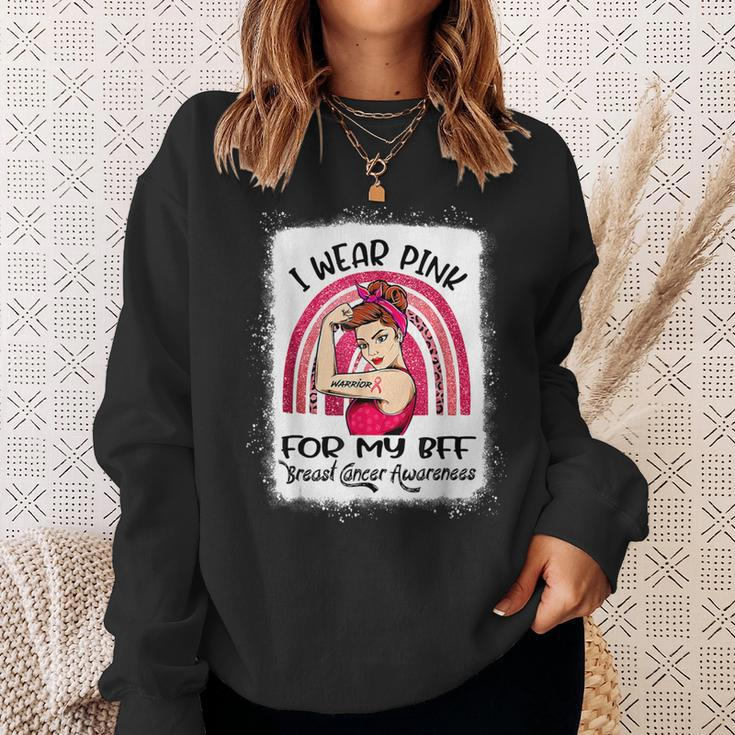 I Wear Pink For My Best Friend Bff Breast Cancer Awareness Sweatshirt Gifts for Her