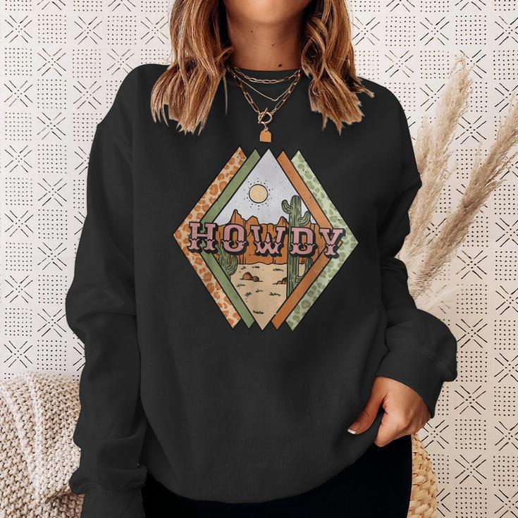 Western Country Cowgirl Rodeo Horse Girl Howdy Cactus Desert Sweatshirt Gifts for Her