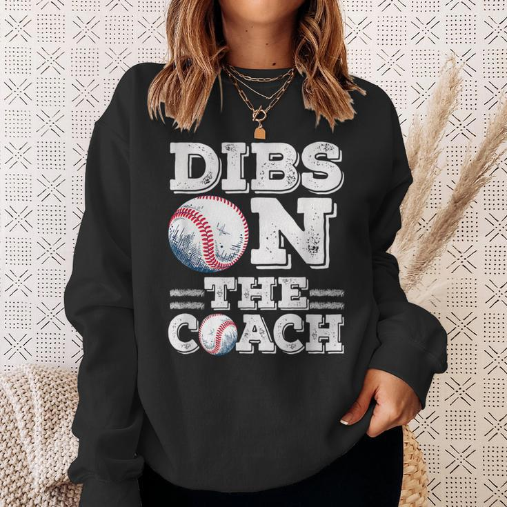 Woive Got Dibs On The Coach Funny Baseball Coach Gift For Mens Baseball Funny Gifts Sweatshirt Gifts for Her