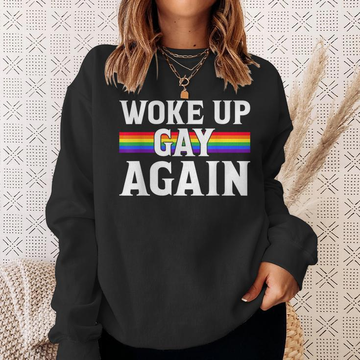 Woke Up Gay Again - Funny Lgbt Lgbtq Sayings Sweatshirt Gifts for Her