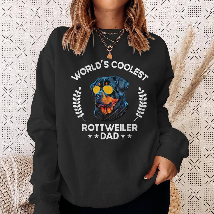 Worlds Coolest Dog Dad Papa - Men Rottweiler Sweatshirt Gifts for Her