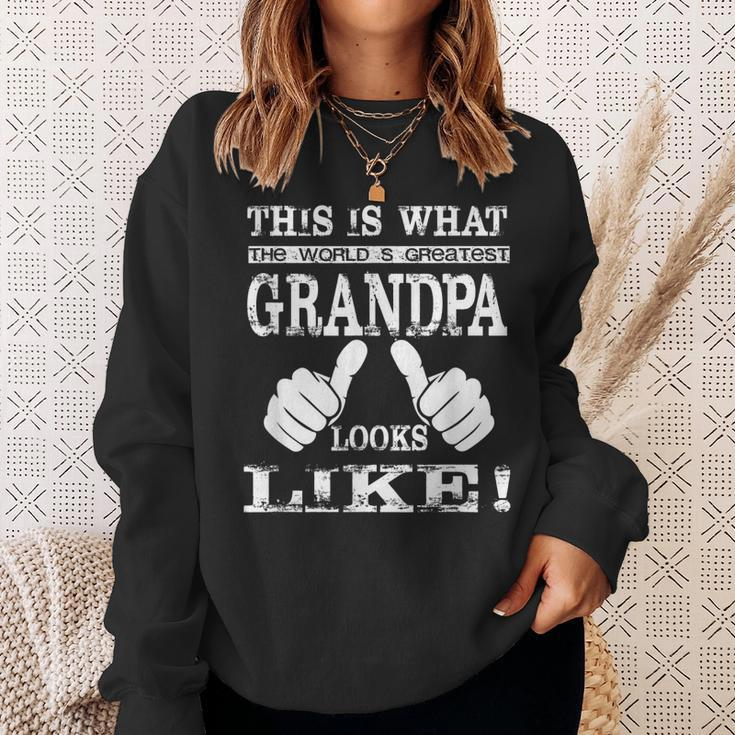 Worlds Greatest Grandpa Best Grandfather Ever Sweatshirt Gifts for Her