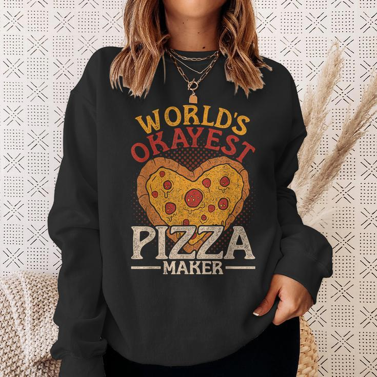 Worlds Okayest Pizza Maker Hobby Pizza Maker Sweatshirt Gifts for Her