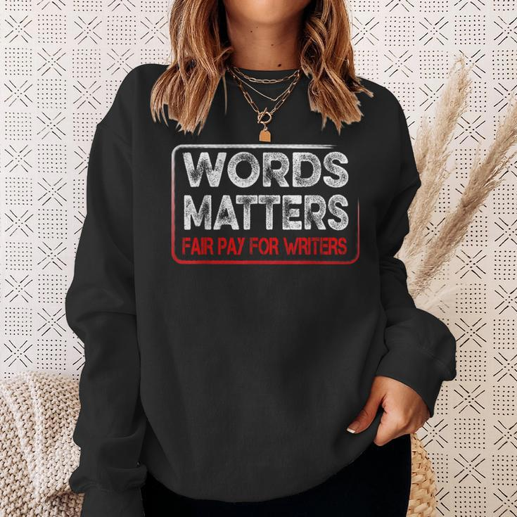 Writers Guild Of America Strike Words Matters Fair Pay Wga Sweatshirt Gifts for Her