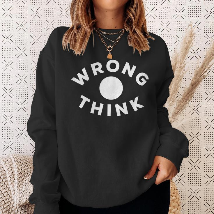 Wrong Think Free Speech 2Nd Amendment Censorship Conspiracy Sweatshirt Gifts for Her