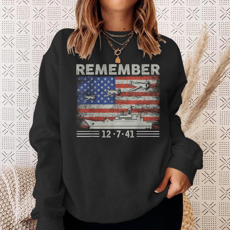 Wwii Remember Pearl Harbor Memorial Day December 7Th 1941 Sweatshirt Gifts for Her