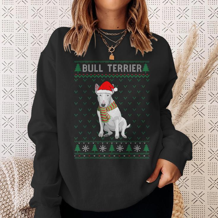 Xmas Bull Terrier Dog Ugly Christmas Sweater Party Sweatshirt Gifts for Her