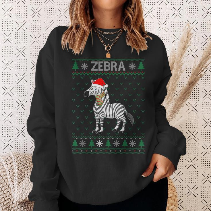 Xmas Zebra Ugly Christmas Sweater Party Sweatshirt Gifts for Her