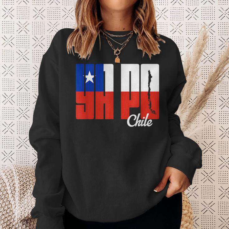Ya Po Chile Flag And Map Word Fill Chile Funny Gifts Sweatshirt Gifts for Her