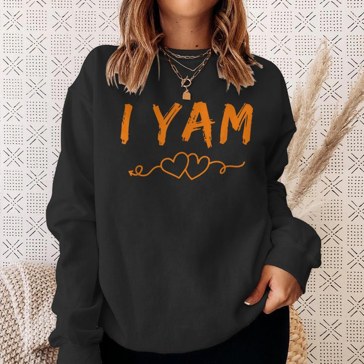 I Yam She's My Sweet Potato Couples Thanksgiving Sweatshirt Gifts for Her