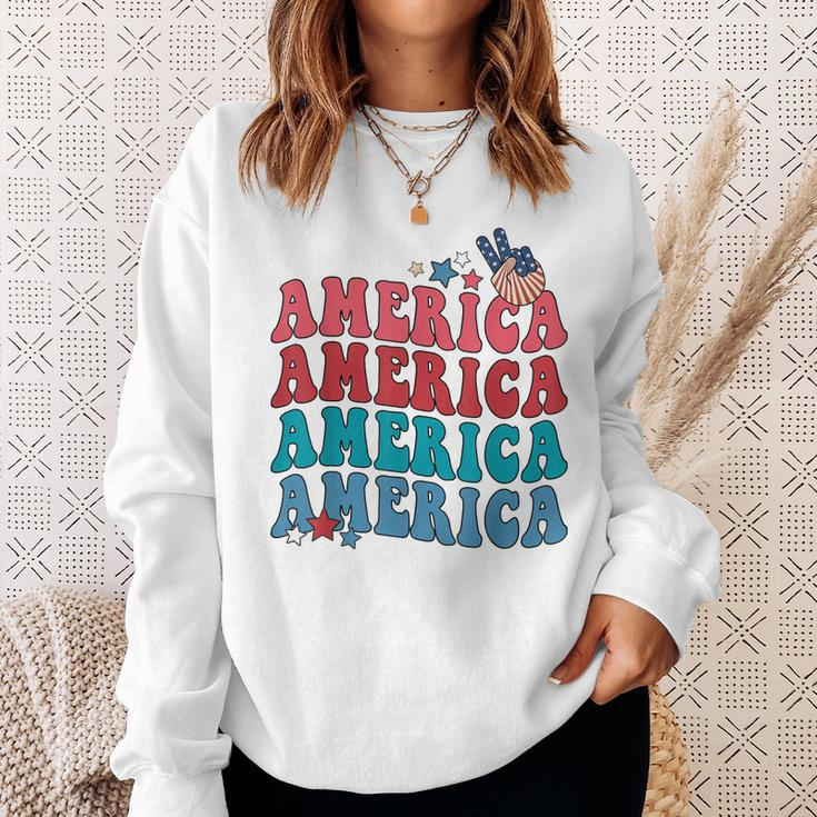 America Patriotic 4Th Fourth Of July Independence Day Sweatshirt Gifts for Her