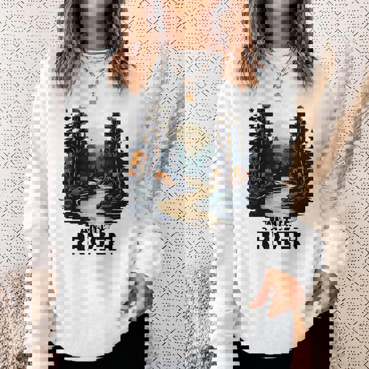 Amite River Retro Minimalist River Amite Sweatshirt Gifts for Her