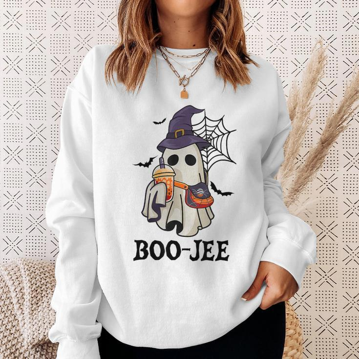 Boo-Jee Halloween Spooky Season Cute Ghost Boujee Boogee Sweatshirt Gifts for Her