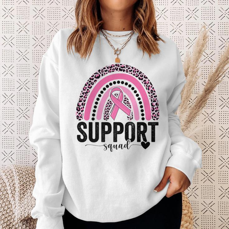 Breast Cancer Warrior Squad Ribbon Breast Cancer Awareness Sweatshirt Gifts for Her