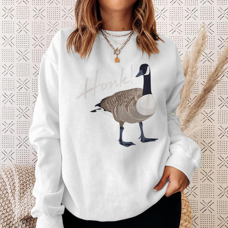 Canadian Goose Honk Funny Cute Bird Hunter Gift Sweatshirt Gifts for Her