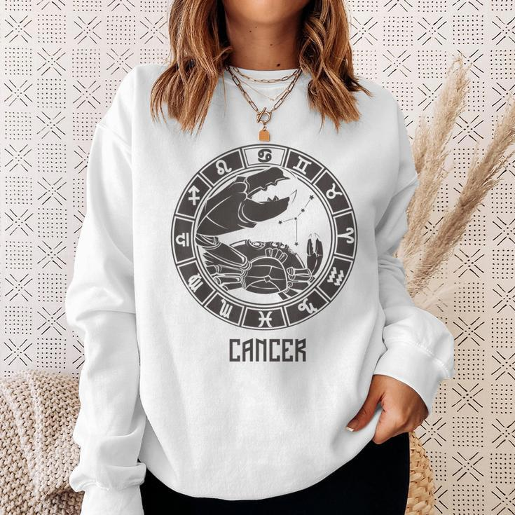 Cancer Zodiac Sign Symbol Stars June July Birthday Gift Sweatshirt Gifts for Her