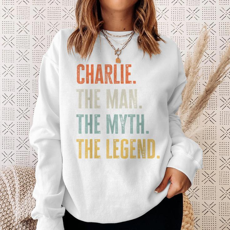 Charlie The Best Man Myth Legend Funny Best Name Charlie Sweatshirt Gifts for Her