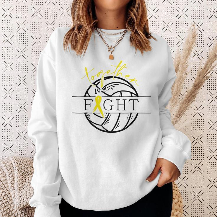 Childhood Cancer Awareness Together We Fight Volleyball Sweatshirt Gifts for Her
