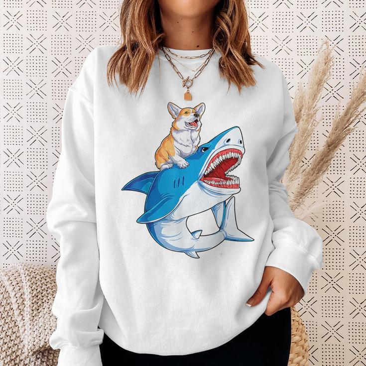 Corgi SharkKids Boys Men Space Galaxy Jawsome Gifts Sweatshirt Gifts for Her