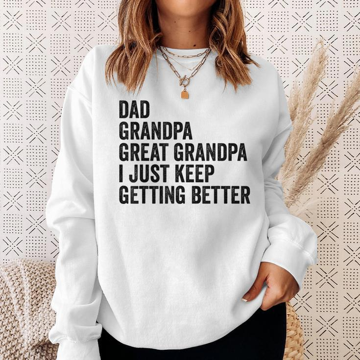 Fathers Day Grandpa From Grandkids Dad Great Grandfather Sweatshirt Gifts for Her