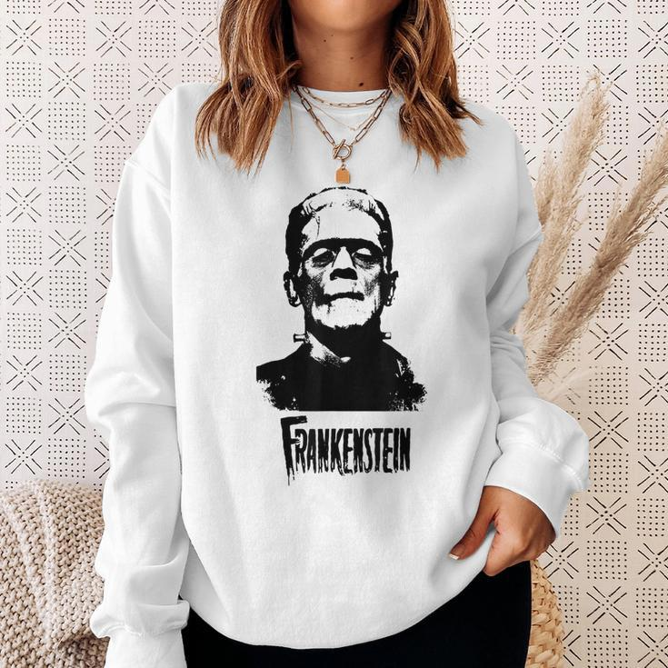 Frankenstein Monster Classic Horror Flick Black Frankenstein Sweatshirt Gifts for Her