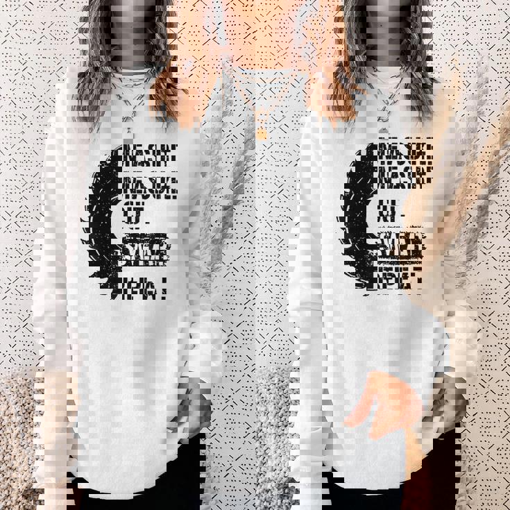 Funny Dad Measure Cut Swear Repeat Handyman Father DaySweatshirt Gifts for Her